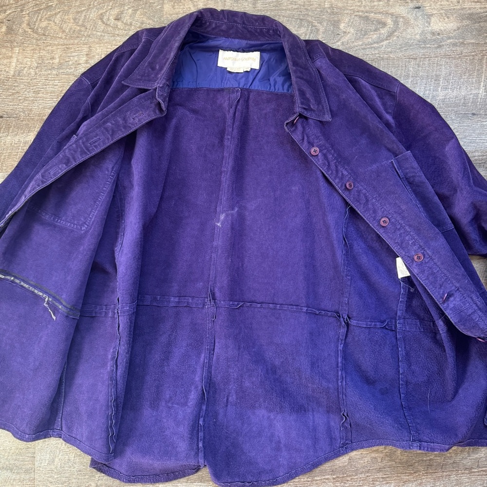 Margaret‎ Godfrey Leather Lightweight Jacket  Purple Plus Size 3X - Picture 14 of 14
